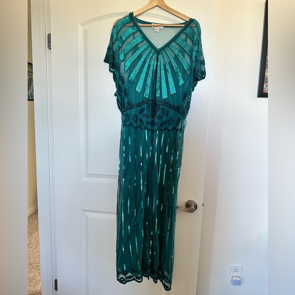 Gatsby Lady London Angelina Maxi Flapper Dress size XL US 12